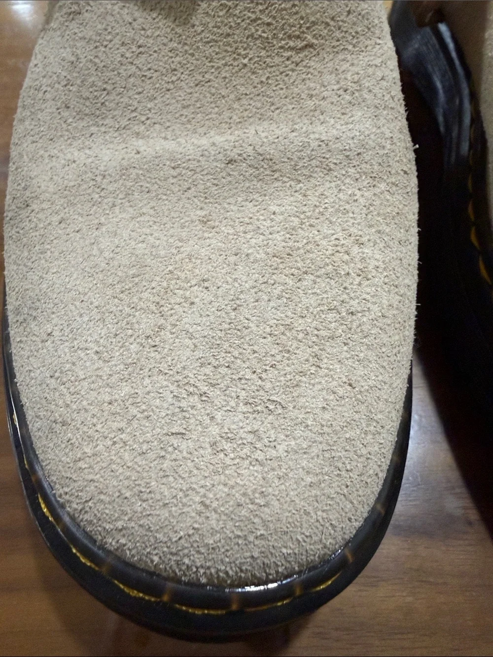 Dr. Martens Beige Suede Slip-On Clog with Strap Men’s 6 Women’s 7